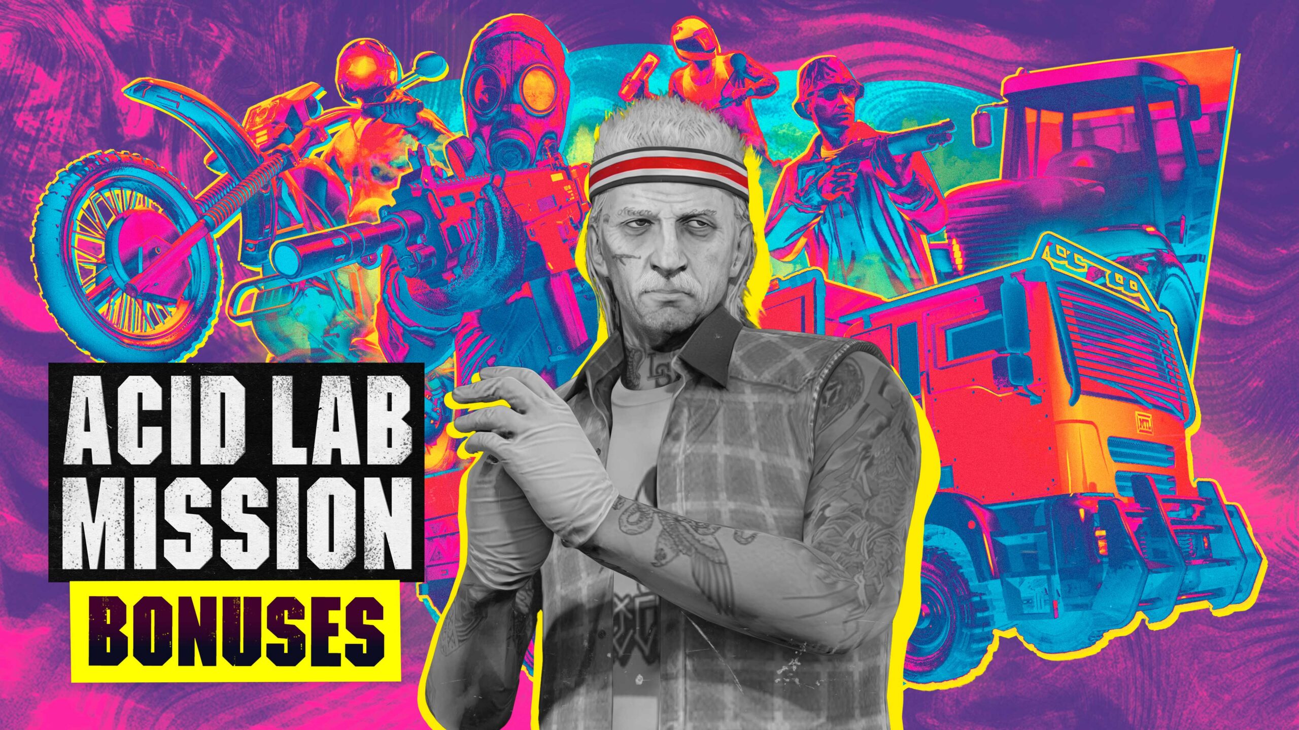 Official Rockstar Games press image of the Acid Lab business in GTA Online: Los Santos Drug Wars