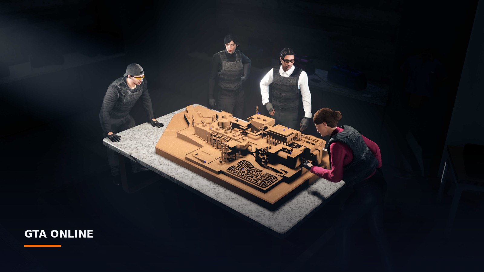 The Kortz Center Heist planning board inside a GTA Online Art Studio