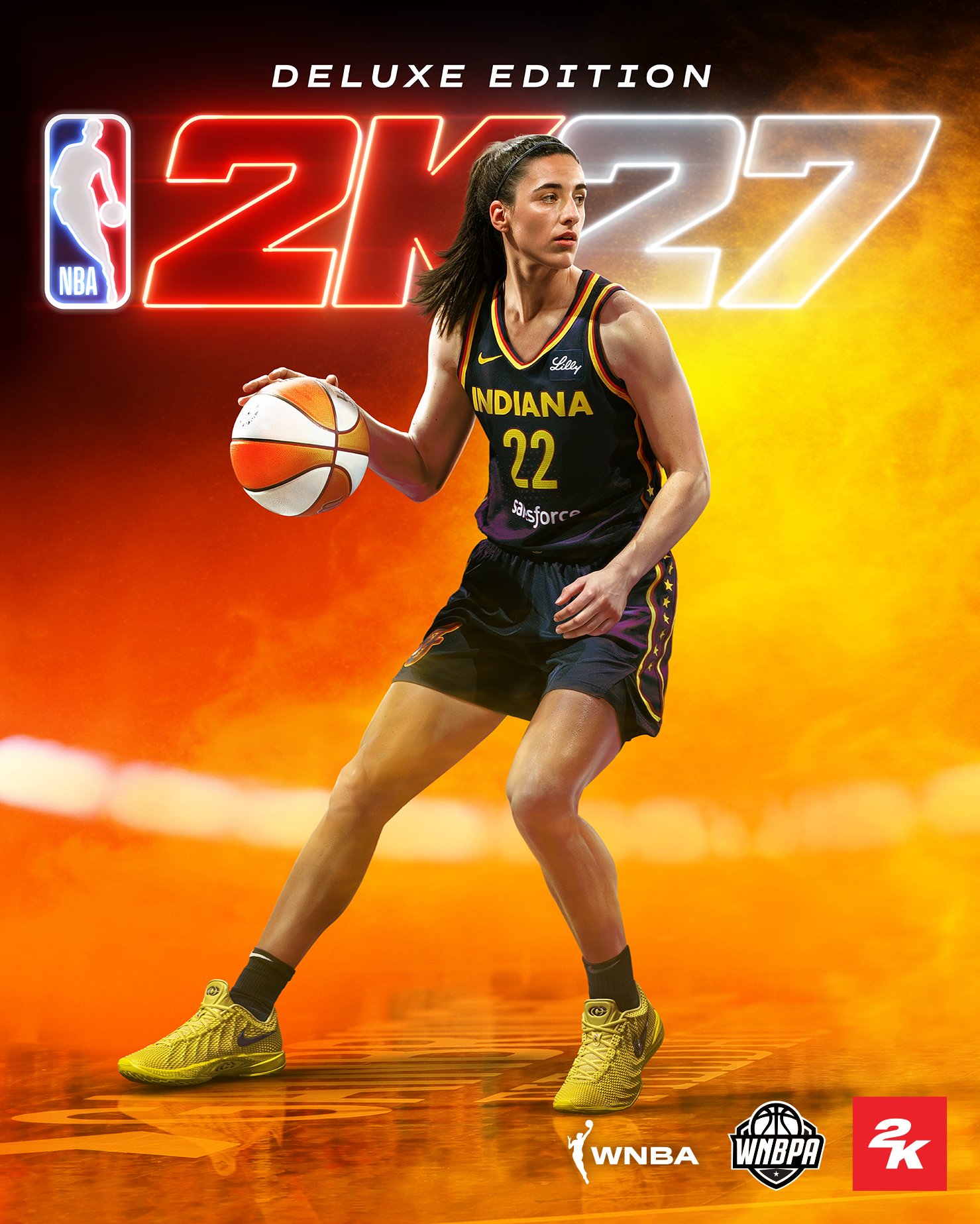 NBA 2K27 Deluxe Edition cover art featuring Caitlin Clark