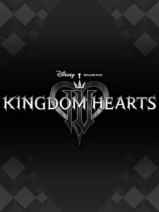 The Kingdom Hearts IV logo, a stylised heart with a crown, in silver on a black background beneath the Disney and Square Enix marks. Image: Square Enix.