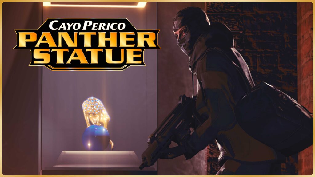 The Cayo Perico Panther Statue poster in GTA Online.