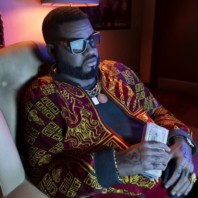 Boobie Ike, Vice City fixer in Grand Theft Auto VI, official Rockstar Games press image.