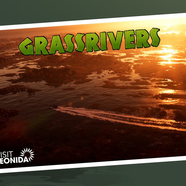 Official Grand Theft Auto VI postcard artwork for Grassrivers, Leonida