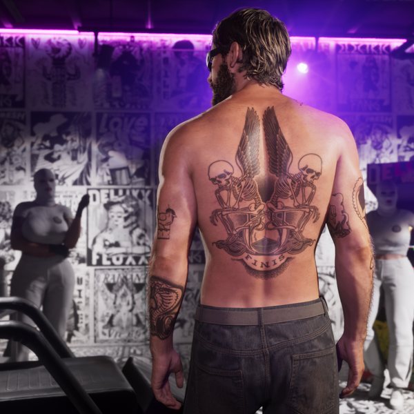 Official Rockstar Games image of the Electric Fang Tattoo from Grand Theft Auto VI