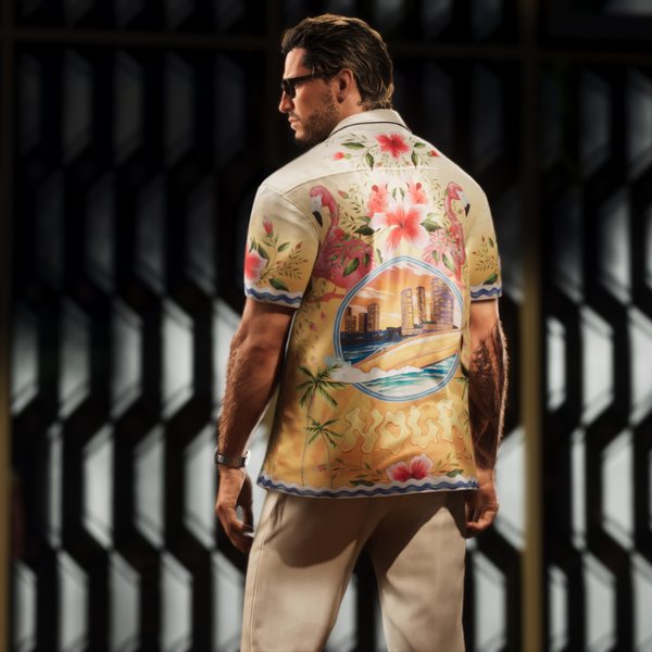 Official Rockstar Games image of the Vice City Styles from Grand Theft Auto VI