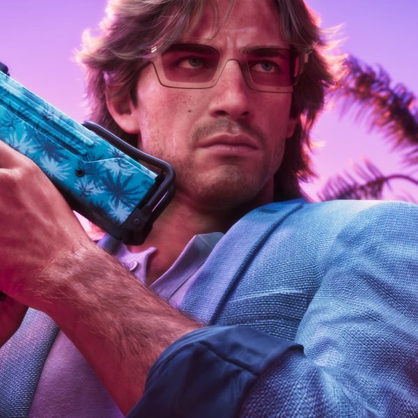 Official Rockstar Games image of the Vintage Vice City exclusive looks from Grand Theft Auto VI