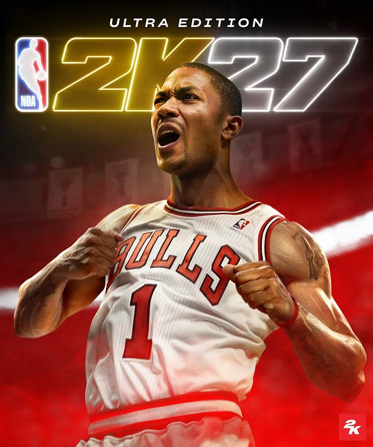 NBA 2K27 Ultra Edition cover art featuring Derrick Rose