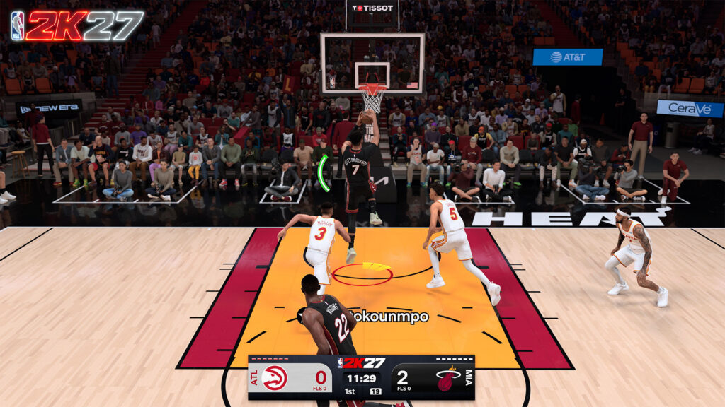 The dunk meter in NBA 2K27